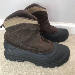 Sorel Cold Mountain Zip Up Brown Boots Size 8